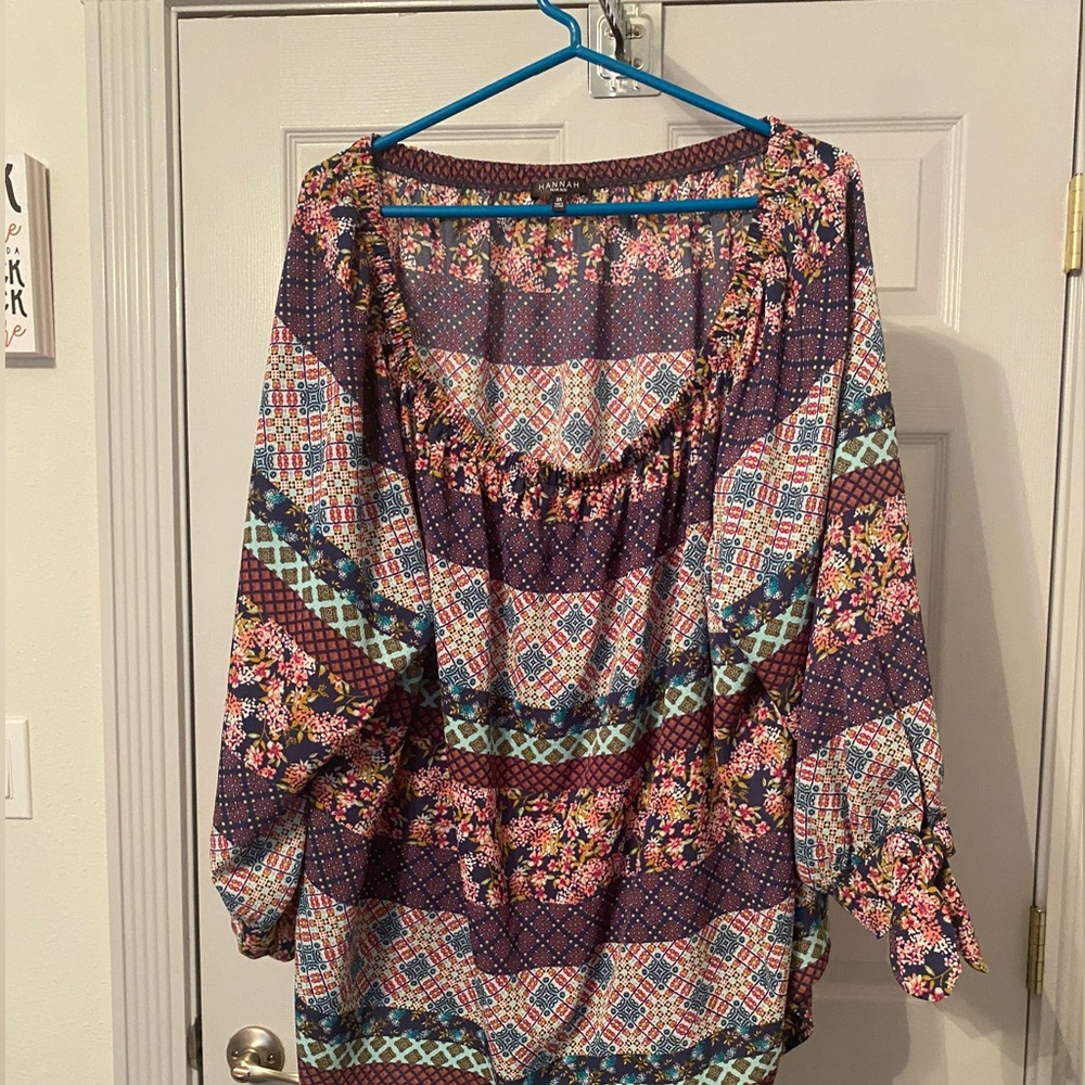 Hannah 3X Ladies blouse